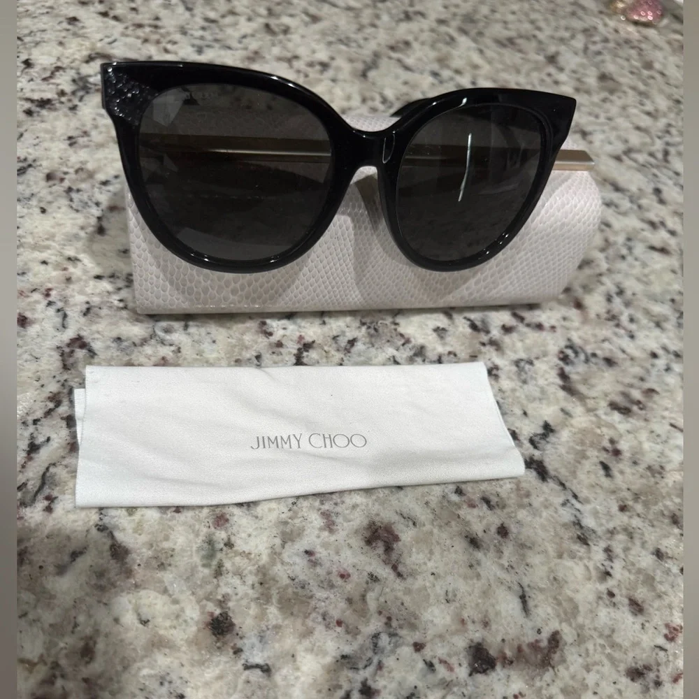 Jimmy Choo Elegant Black sparkle ✨ Sunglasses